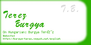 terez burgya business card